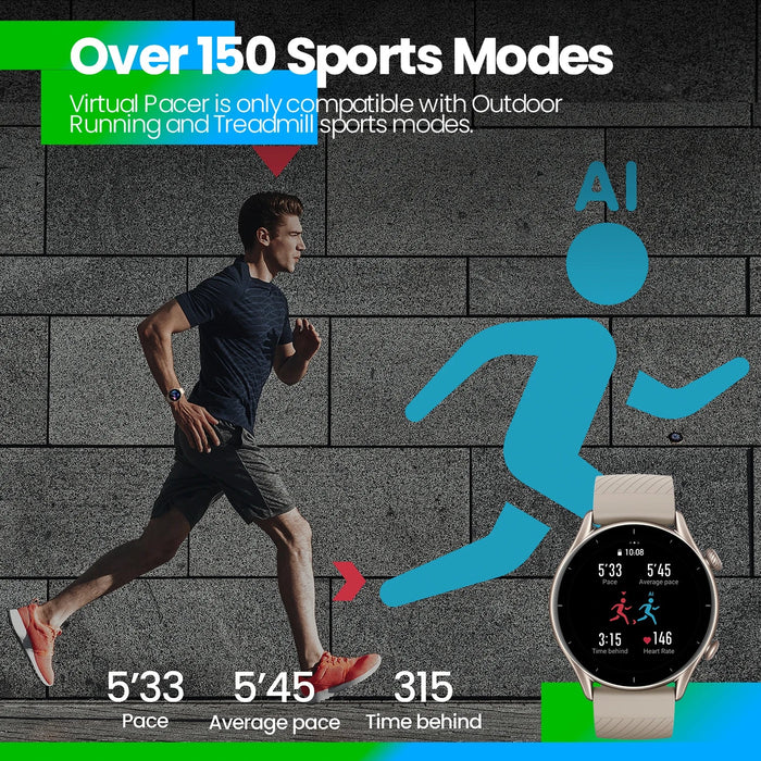 Amazfit GTR 3 smartwatch - Stijlvolle horloge - Amoled display - ingebouwde gps - Bivakshop