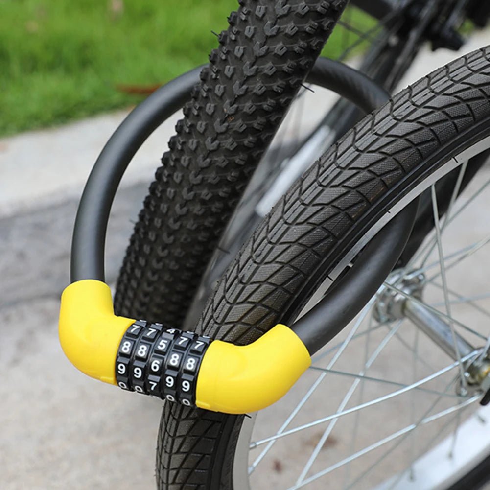 Anti diefstal fietsslot - 4 cijferig wachtwoord veiligheidsketting - Voor fiets scooter motor - Bivakshop