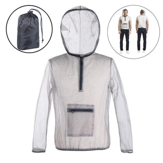 Anti - muggenkleding – Beschermend mesh pak met capuchon voor vissen, kamperen & jagen - Bivakshop