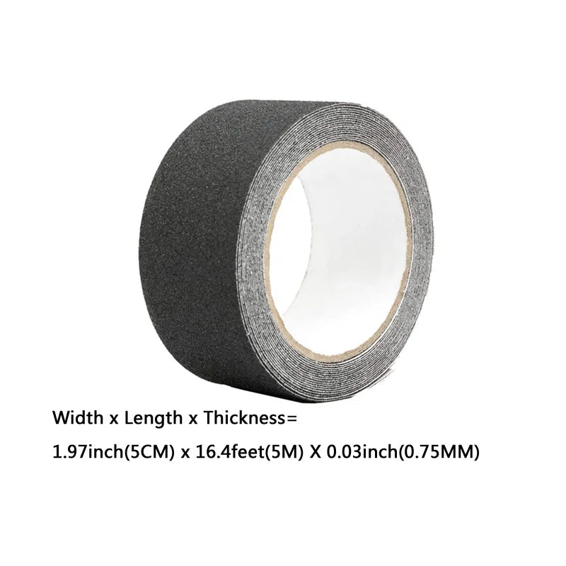 Anti - slip tape 5M – Waterdichte grip tape zelfklevend – Geschikt voor trappen, hellingen & skateboards - Bivakshop