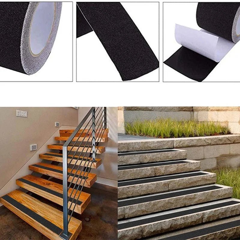 Anti - slip tape 5M – Waterdichte grip tape zelfklevend – Geschikt voor trappen, hellingen & skateboards - Bivakshop