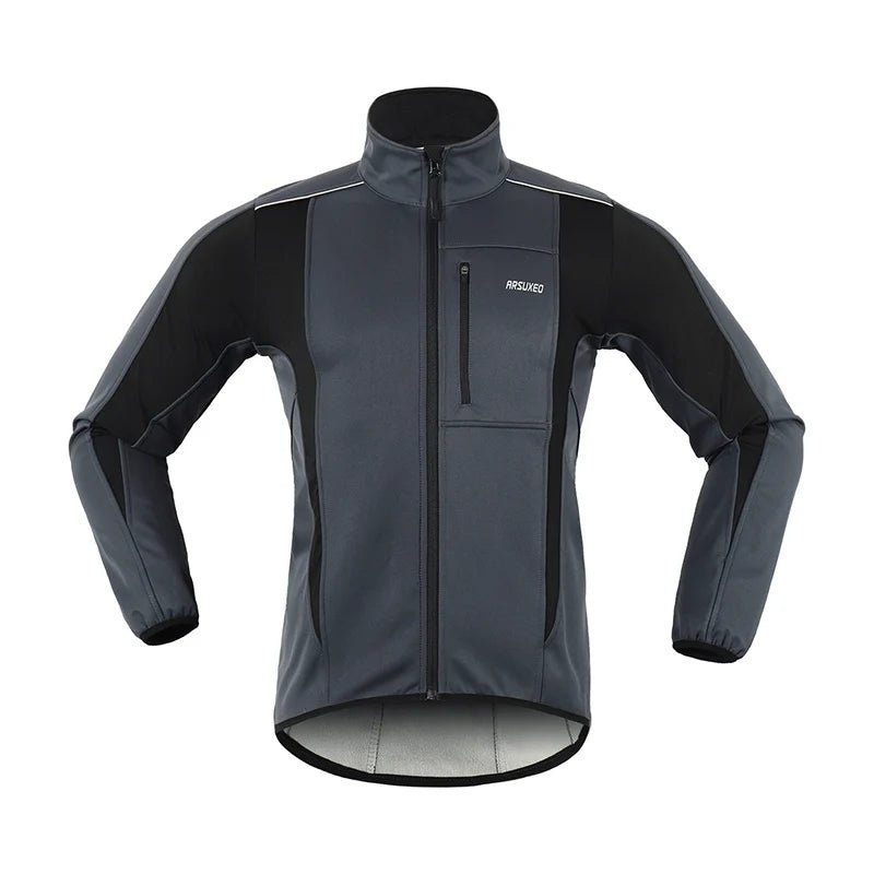 ARSUXEO Thermisch Fietsjack - Reflecterend Softshell Wielerjas voor Heren - Bivakshop