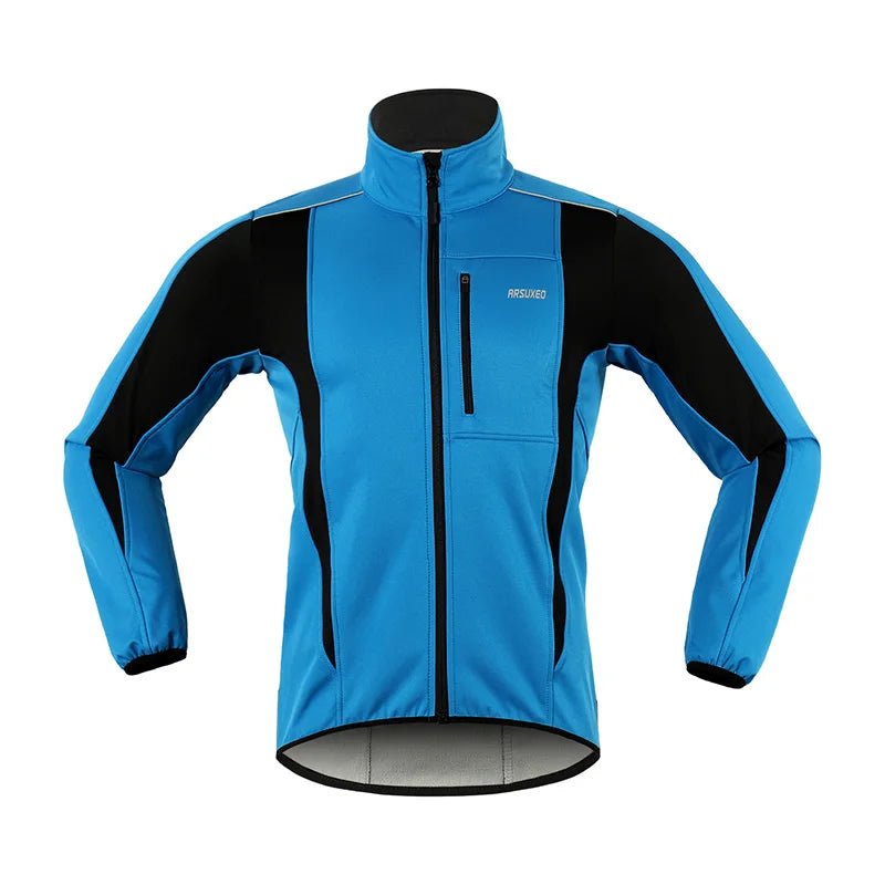 ARSUXEO Thermisch Fietsjack - Reflecterend Softshell Wielerjas voor Heren - Bivakshop