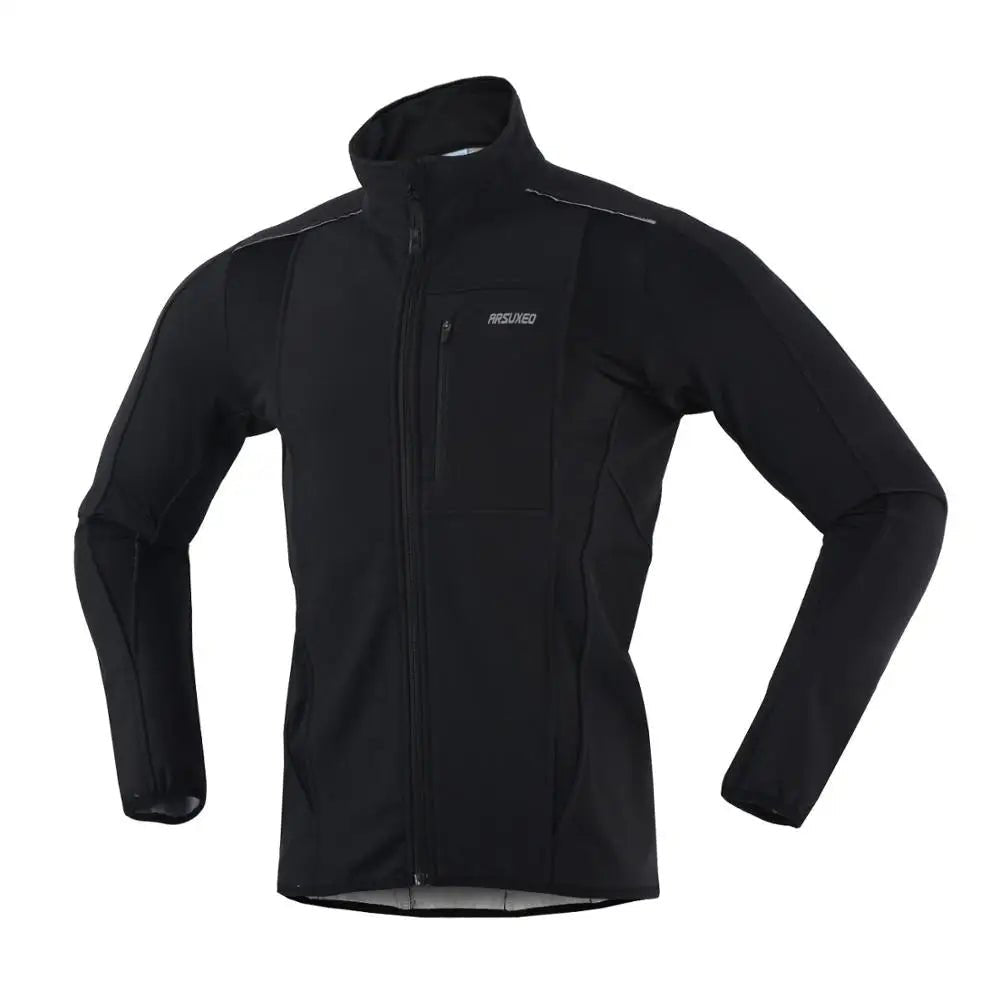 ARSUXEO Thermisch Fietsjack - Reflecterend Softshell Wielerjas voor Heren - Bivakshop