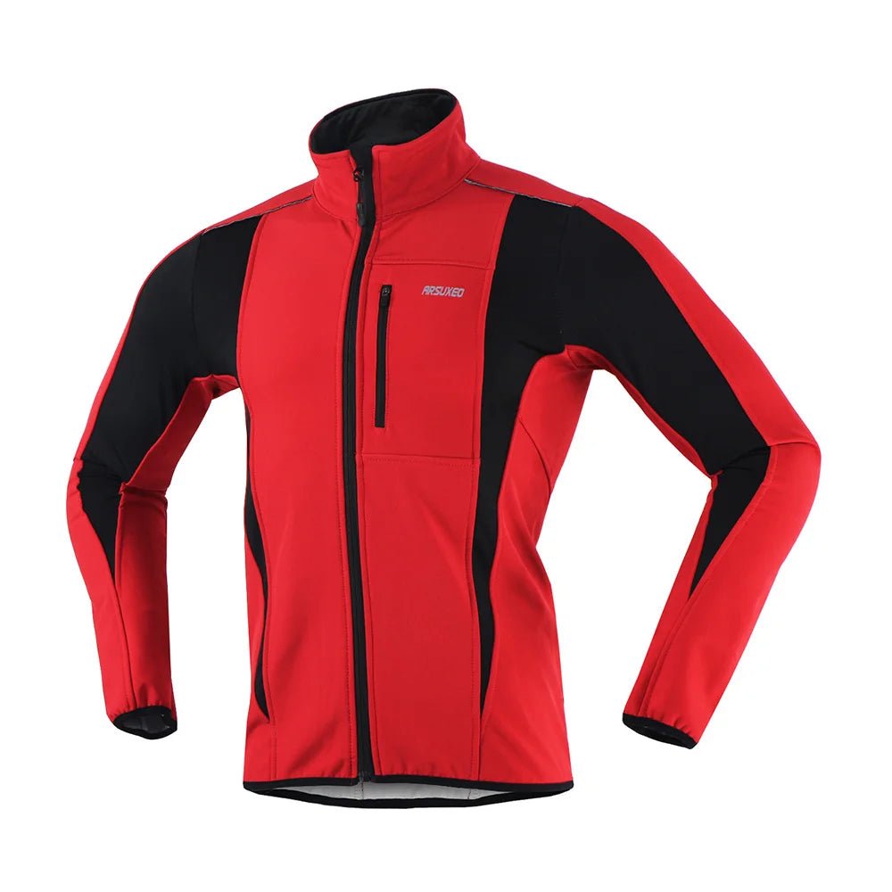 ARSUXEO Thermisch Fietsjack - Reflecterend Softshell Wielerjas voor Heren - Bivakshop