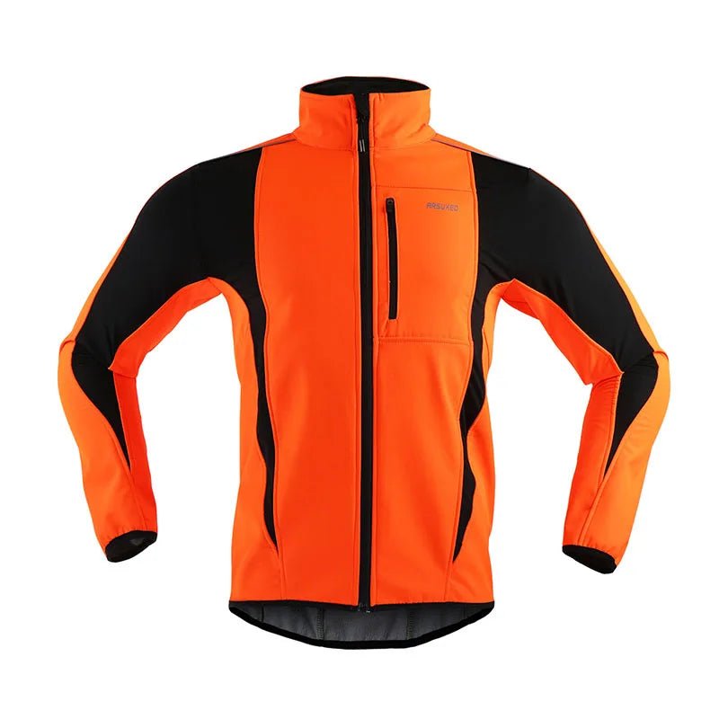 ARSUXEO Thermisch Fietsjack - Reflecterend Softshell Wielerjas voor Heren - Bivakshop