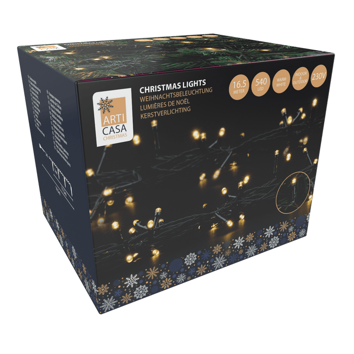 Arti Casa – Clusterverlichting 540 LED Warm Wit – 11,5 m Lichtlengte - Bivakshop