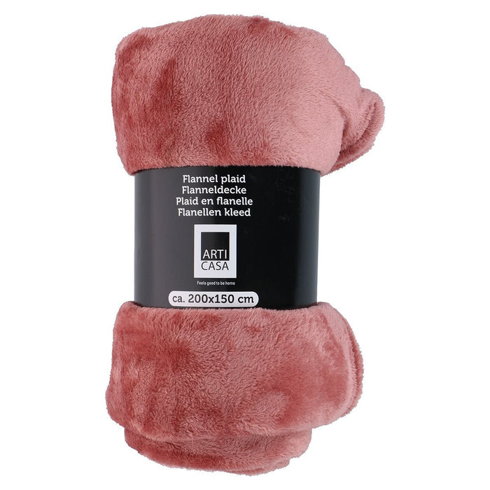 Arti Casa – Fleece deken – 150x200 cm – Roze - Bivakshop