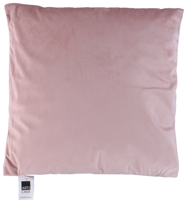 Arti Casa – Luxe velvet sierkussen – Zacht roze – 45×45 cm - Bivakshop