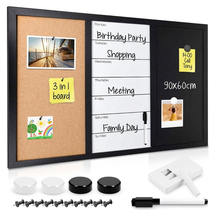 Arti Casa - Planboard Combo – Whiteboard & Prikbord Set – Compleet voor Organisatie en Planning - Bivakshop
