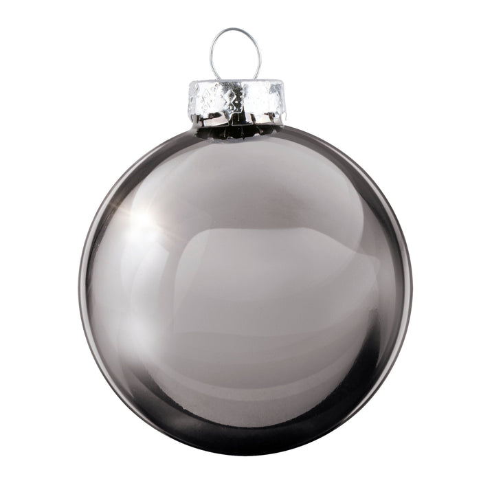 Arti Casa - Zilveren Kerstballen – Glas – Set van 6, 8 cm - Bivakshop