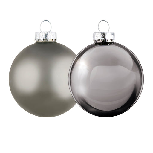 Arti Casa - Zilveren Kerstballen – Glas – Set van 6, 8 cm - Bivakshop