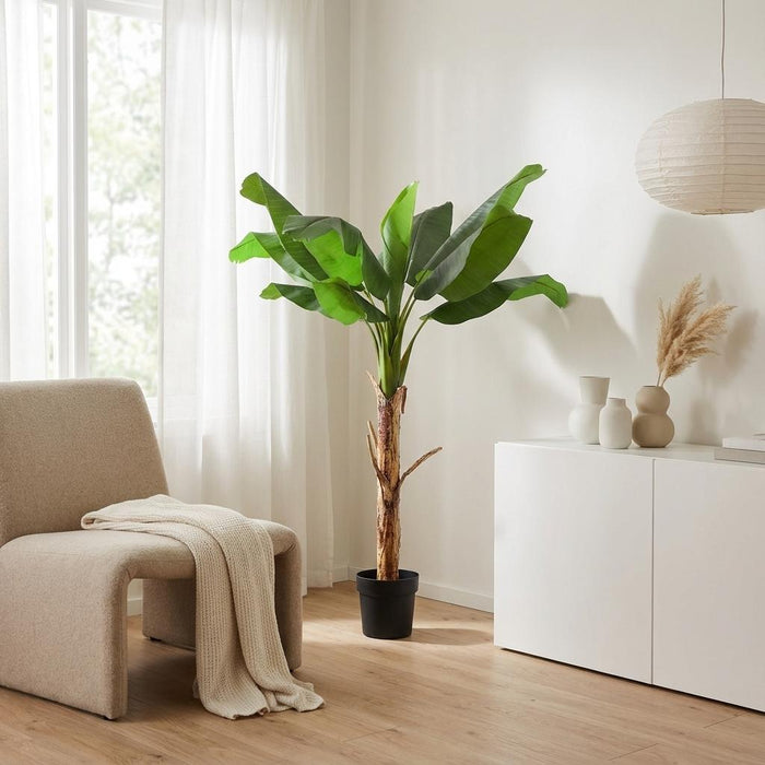 Artificial Bananenplant Musa – Tropische Kunstplant – 150 cm – Onderhoudsvrij - Bivakshop