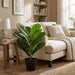 Artificial Ficus Lyrata – Compacte Kunstplant – 40 cm – Onderhoudsvrij Groen - Bivakshop