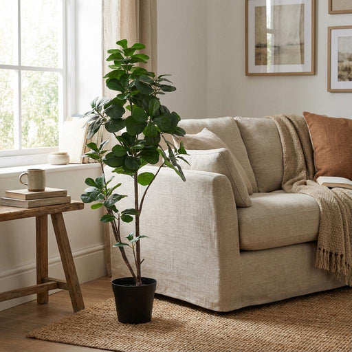Artificial Ficus Lyrata Vertakt – Luxe Kunstplant – 150 cm – Onderhoudsvrij & Stijlvol - Bivakshop