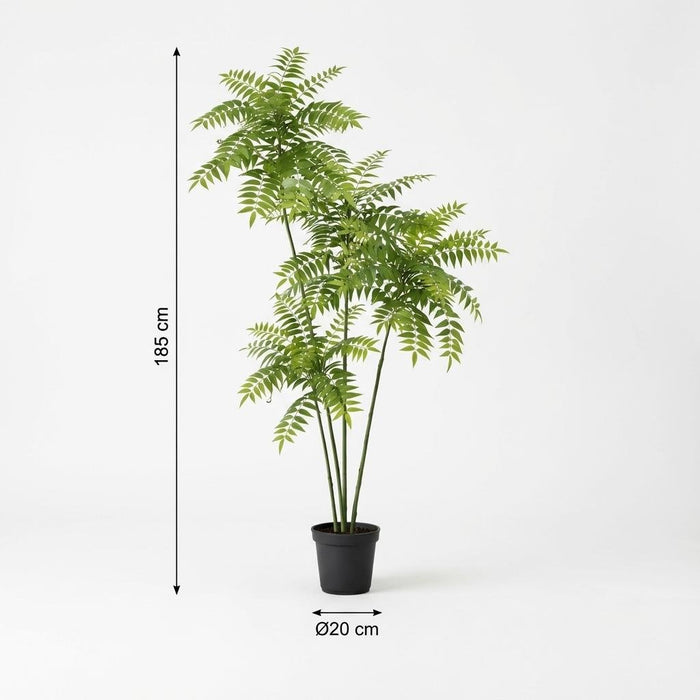 Artificial Mahonia XXL – Realistische Kunstplant – 185 cm – Onderhoudsvrij Groen - Bivakshop