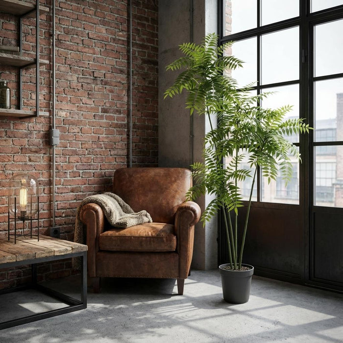 Artificial Mahonia XXL – Realistische Kunstplant – 185 cm – Onderhoudsvrij Groen - Bivakshop