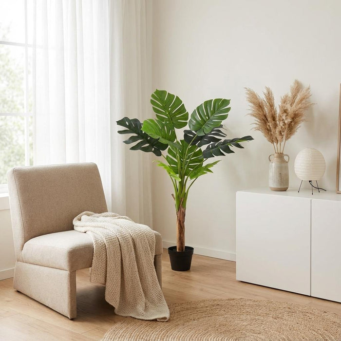 Artificial Monstera Deliciosa – Grote Kunstplant – 120 cm – Onderhoudsvrij & Tropisch - Bivakshop