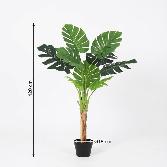 Artificial Monstera Deliciosa – Grote Kunstplant – 120 cm – Onderhoudsvrij & Tropisch - Bivakshop