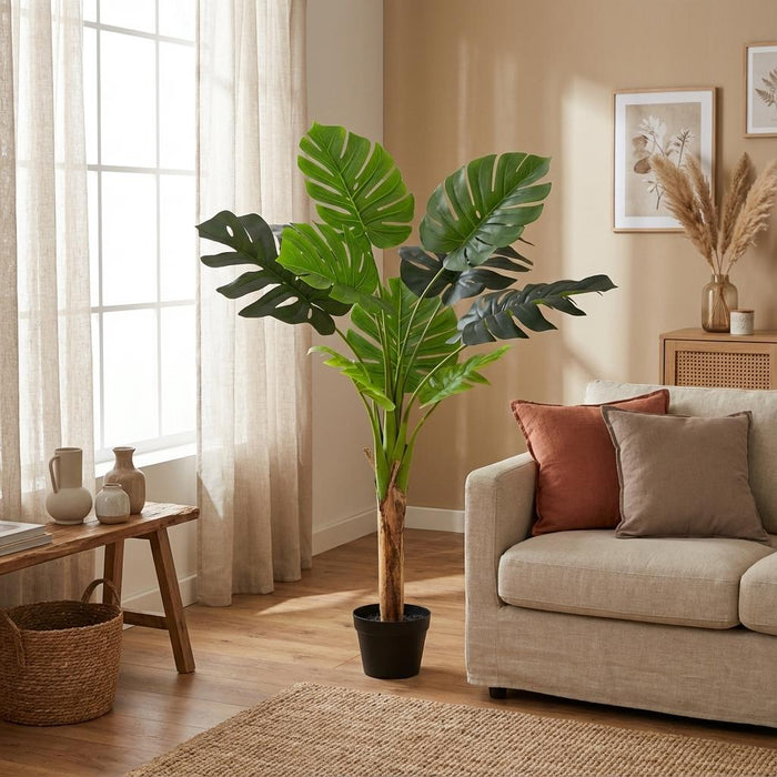 Artificial Monstera Deliciosa – Grote Kunstplant – 120 cm – Onderhoudsvrij & Tropisch - Bivakshop