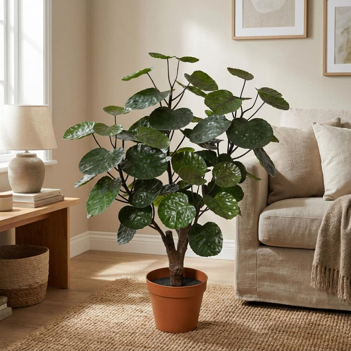 Artificial Polyscias Fabian – Compacte Kunstplant – 55 cm – Onderhoudsvrij Groen - Bivakshop