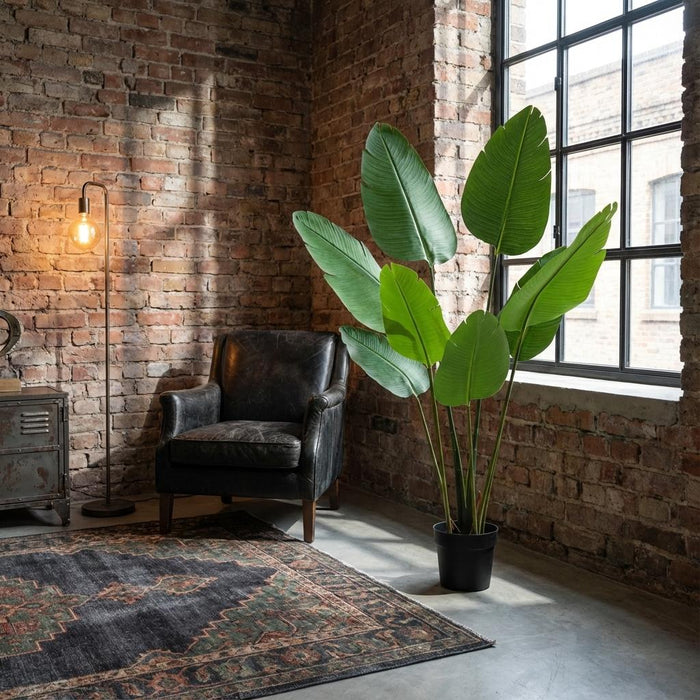 Artificial Strelitzia Nicolai – Tropische Kunstplant – 155 cm – Onderhoudsvrij - Bivakshop