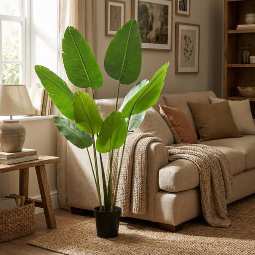 Artificial Strelitzia Nicolai – Tropische Kunstplant – 155 cm – Onderhoudsvrij - Bivakshop