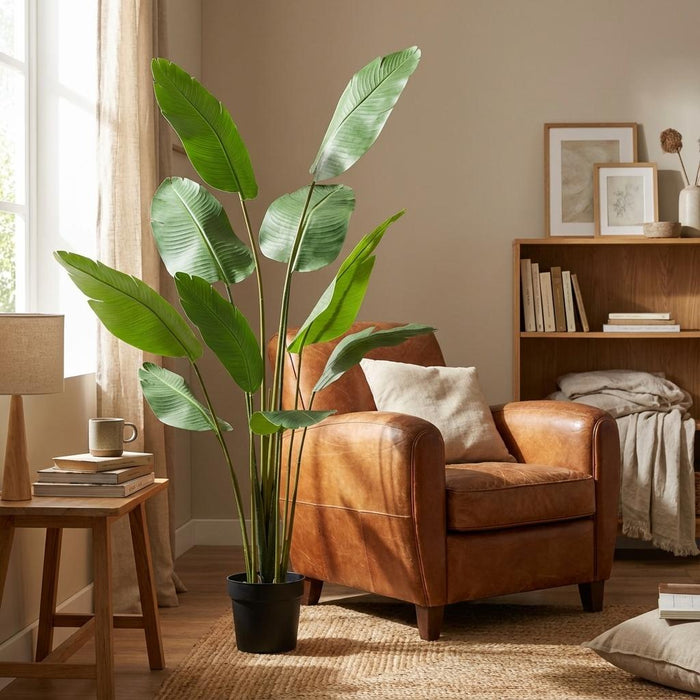 Artificial Strelitzia Nicolai XXL – Luxe Kunstplant – 180 cm – Tropisch & Onderhoudsvrij - Bivakshop