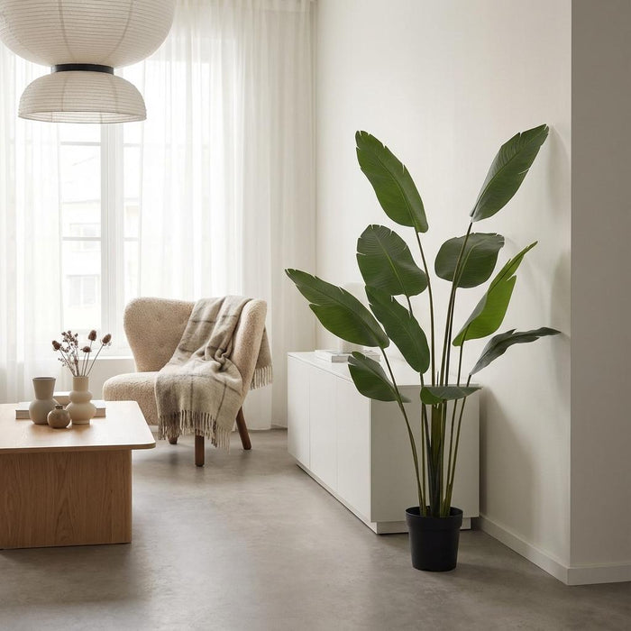 Artificial Strelitzia Nicolai XXL – Luxe Kunstplant – 180 cm – Tropisch & Onderhoudsvrij - Bivakshop
