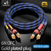 ATAUDIO HiFi RCA - kabel - 6N OFC audio kabel - 2RCA male naar male voor versterkers en luidsprekers - Bivakshop