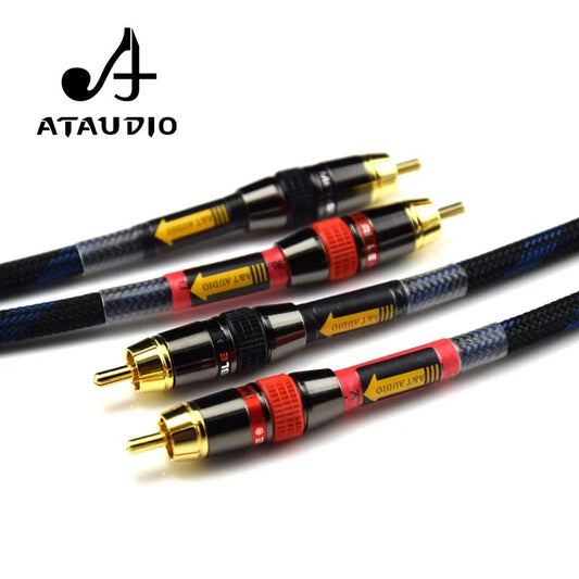 ATAUDIO HiFi RCA - kabel - 6N OFC audio kabel - 2RCA male naar male voor versterkers en luidsprekers - Bivakshop