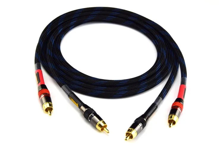 ATAUDIO HiFi RCA - kabel - 6N OFC audio kabel - 2RCA male naar male voor versterkers en luidsprekers - Bivakshop