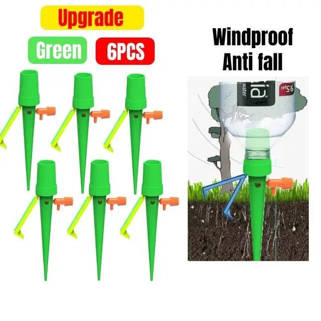 Automatisch druppelirrigatiesysteem met zelfwaterende spikes - Controleerbare plantbewatering voor tuin en binnenruimte - Bivakshop