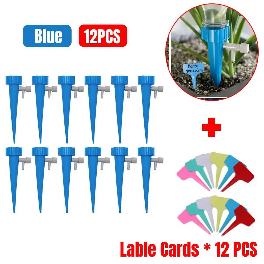 Automatisch druppelirrigatiesysteem met zelfwaterende spikes - Controleerbare plantbewatering voor tuin en binnenruimte - Bivakshop