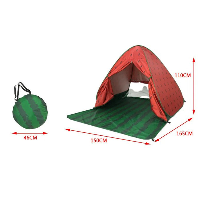Automatische instant pop - up strandtent - UV - bescherming & waterdicht met deurgordijn - Bivakshop