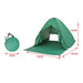 Automatische instant pop - up strandtent - UV - bescherming & waterdicht met deurgordijn - Bivakshop