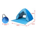 Automatische instant pop - up strandtent - UV - bescherming & waterdicht met deurgordijn - Bivakshop