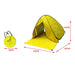 Automatische instant pop - up strandtent - UV - bescherming & waterdicht met deurgordijn - Bivakshop