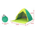 Automatische instant pop - up strandtent - UV - bescherming & waterdicht met deurgordijn - Bivakshop