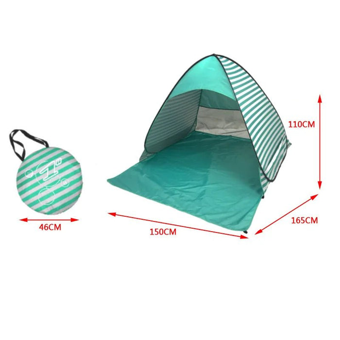 Automatische instant pop - up strandtent - UV - bescherming & waterdicht met deurgordijn - Bivakshop