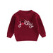 Baby kersttrui - Rendier en letter borduurwerk - Lange mouwen - Warme winterpullover - Bivakshop