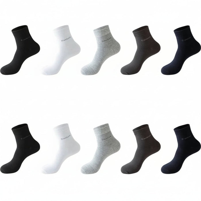 Bamboe Sokken Heren (10 Paar) – Ademend, Anti - Bacterieel & Comfortabel (Maat 38 - 46) - Bivakshop