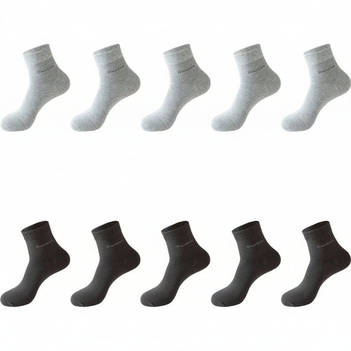 Bamboe Sokken Heren (10 Paar) – Ademend, Anti - Bacterieel & Comfortabel (Maat 38 - 46) - Bivakshop