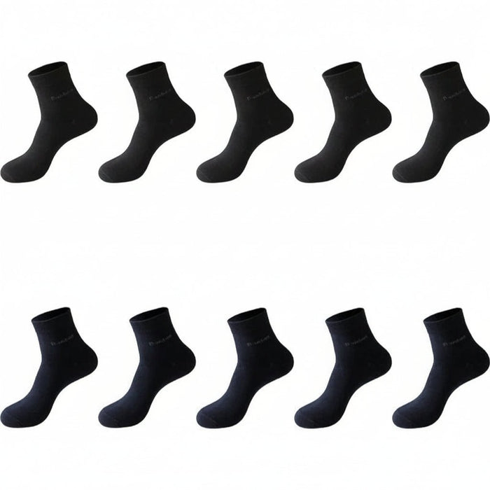 Bamboe Sokken Heren (10 Paar) – Ademend, Anti - Bacterieel & Comfortabel (Maat 38 - 46) - Bivakshop