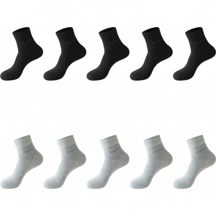 Bamboe Sokken Heren (10 Paar) – Ademend, Anti - Bacterieel & Comfortabel (Maat 38 - 46) - Bivakshop