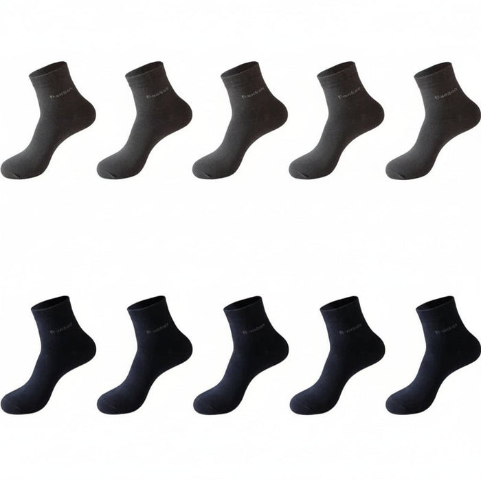 Bamboe Sokken Heren (10 Paar) – Ademend, Anti - Bacterieel & Comfortabel (Maat 38 - 46) - Bivakshop