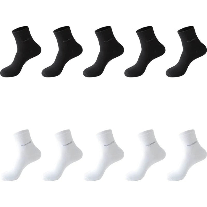Bamboe Sokken Heren (10 Paar) – Ademend, Anti - Bacterieel & Comfortabel (Maat 38 - 46) - Bivakshop