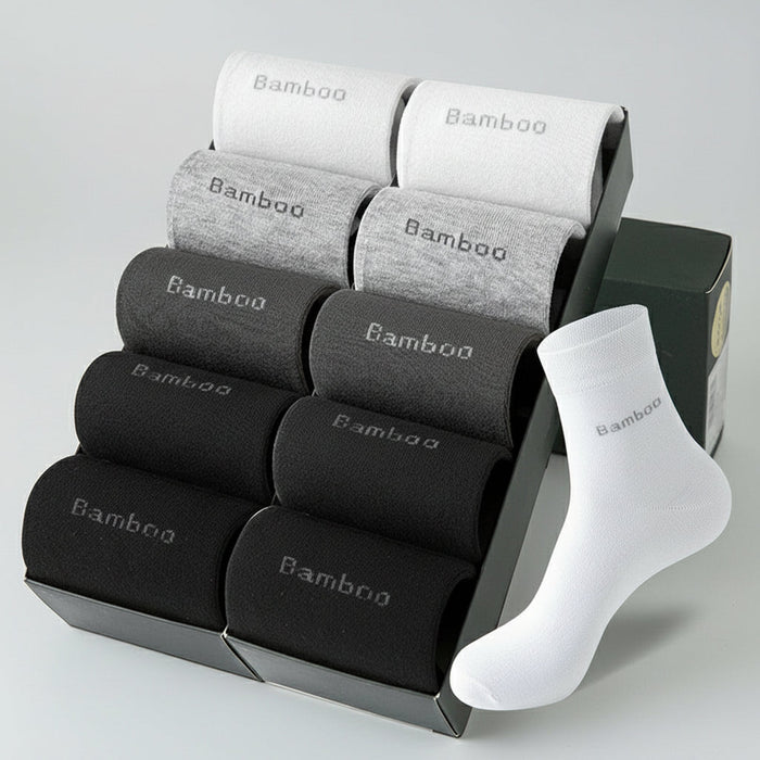 Bamboe Sokken Heren (10 Paar) – Ademend, Anti - Bacterieel & Comfortabel (Maat 38 - 46) - Bivakshop