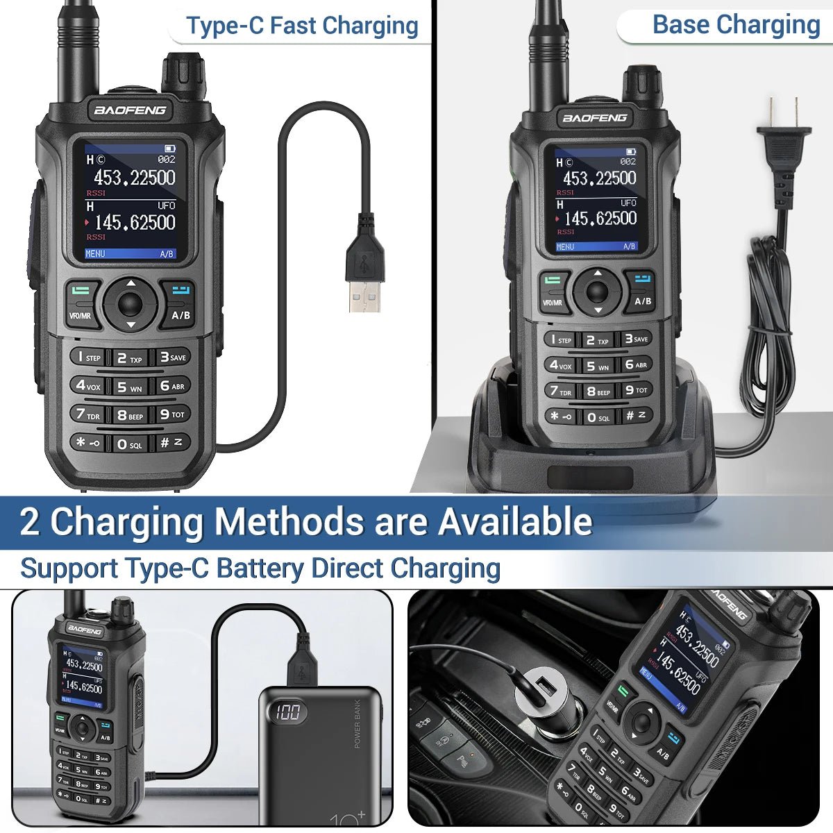 Baofeng UV - 21 Pro V2 walkietalkie – Krachtig multiband model – Groot bereik & type - c opladen - Bivakshop