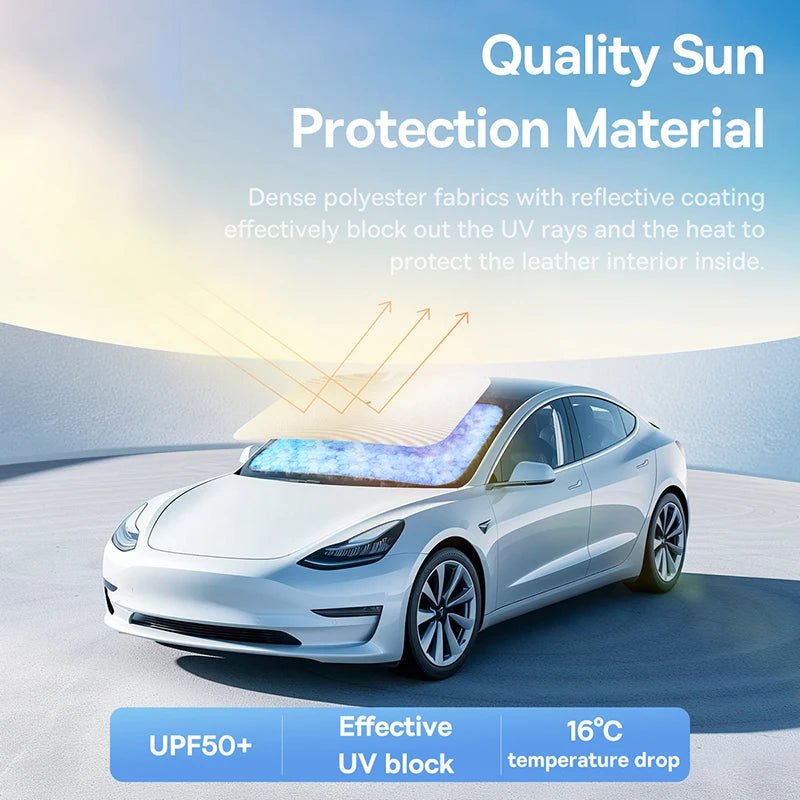 Baseus - Windscherm zonnescherm parasol - Auto zomer zonbescherming voorruit 2024 - Bivakshop
